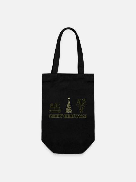 merrychristmas - Geschenkbeutel für Flaschen - Schwarz