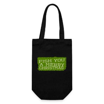 Couples Funny Sayings Happy Fun Dork Angler - Gift Bag for Bottles - black - Front