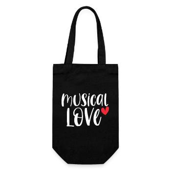 Musical Love Theater Drama Broadway Geschenk - Geschenkbeutel für Flaschen - Schwarz - Vorne