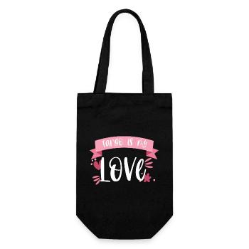 Tange Dancer - Tango is my Love! Gift - Gift Bag for Bottles - black - Front