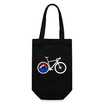 Gravel Bike Berg Rennrad Fahrrad lustiges Geschenk - Geschenkbeutel für Flaschen - Schwarz - Vorne