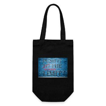 Push It Beyond the Limit Graffiti - Gift Bag for Bottles - black - Front