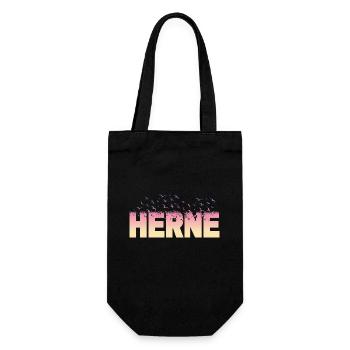 Herne Germany City Font Birds Skyline - Gift Bag for Bottles - black - Front