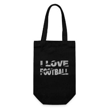 I Love Football - Geschenkbeutel für Flaschen - Schwarz - Vorne