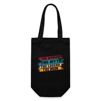 Mama Mama Die Frau Der Mythos Die Legende - Geschenkbeutel für Flaschen - Schwarz - Vorne