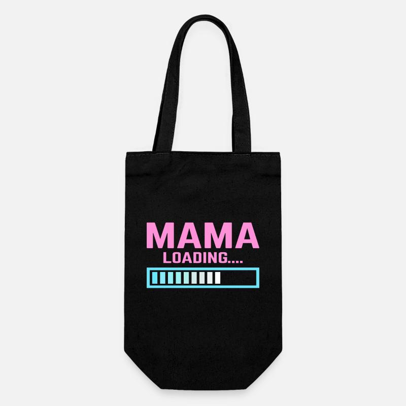Mum loading mama mom - Gift Bag for Bottles - black