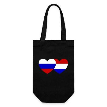 Russie Drapeau Hollande Coeur - Sac à bouteille - noir - Devant