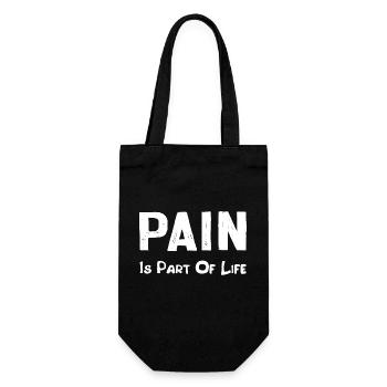 La douleur fait partie de la vie - Sac à bouteille - noir - Devant