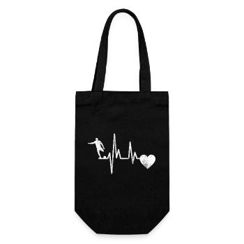 Fußballspieler Fußball Fußballtrainer Fußballer - Geschenkbeutel für Flaschen - Schwarz - Vorne