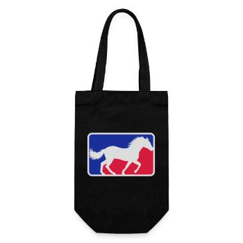 Red Blue Sport Horse - Gift Bag for Bottles - black - Front
