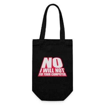 not fix your computer - Gift Bag for Bottles - black - Front