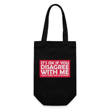 you disagree with me - Gift Bag for Bottles - black - Front