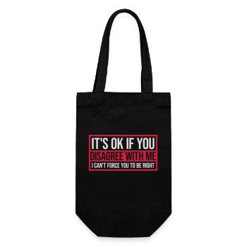 you disagree with me - Gift Bag for Bottles - black - Front