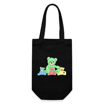 Teddy - Gift Bag for Bottles - black - Front