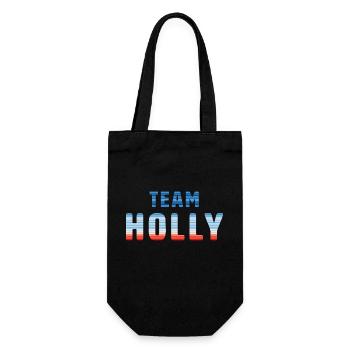 Team Holly | Warming Stripes - Geschenkbeutel für Flaschen - Schwarz - Vorne