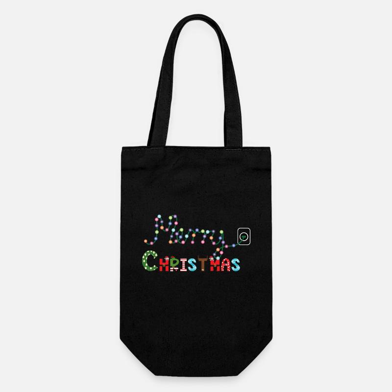 Christmas tree lights - Gift Bag for Bottles - black