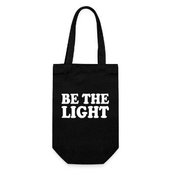 Be the light - Gift Bag for Bottles - black - Front
