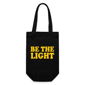 Be the light - Gift Bag for Bottles - black - Front