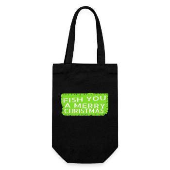 gift fish fishing boat love awesome funny - Gift Bag for Bottles - black - Front