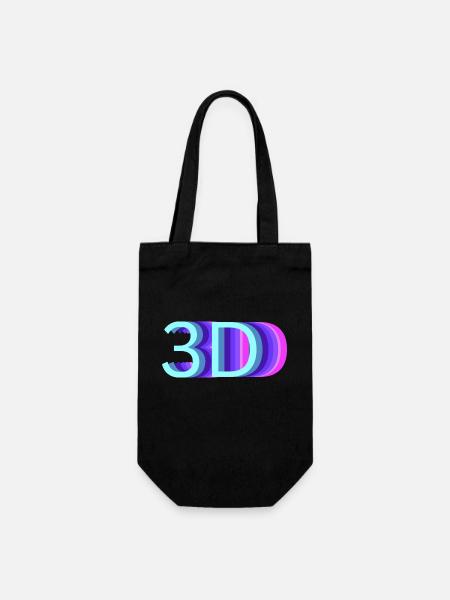 3DDD - Geschenkbeutel für Flaschen - Schwarz