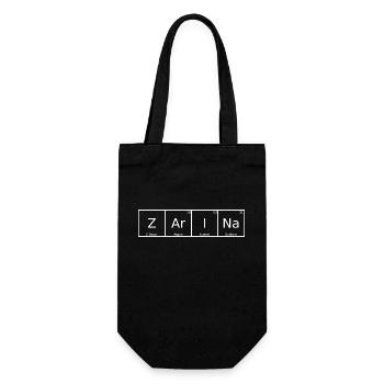 Zarina Nom Prénom Chimie Tableau périodique Éléments - Sac à bouteille - noir - Devant