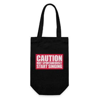may spontaneously start singing - Gift Bag for Bottles - black - Front