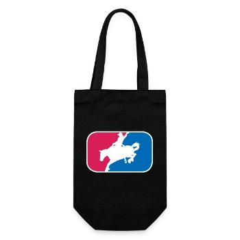 Rodeo Cowboy Reiten Western lustige Geschenk - Geschenkbeutel für Flaschen - Schwarz - Vorne