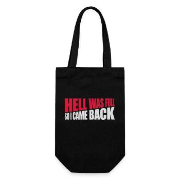 hell was full Quote - Gift Bag for Bottles - black - Front