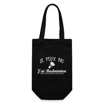 je peux pas j ai badminton / humour badminton - Sac à bouteille - noir - Devant