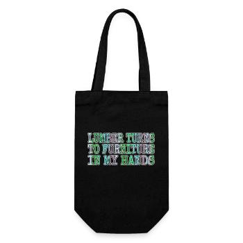 dictons idée présente bday bday bûcheron cool - Sac à bouteille - noir - Devant