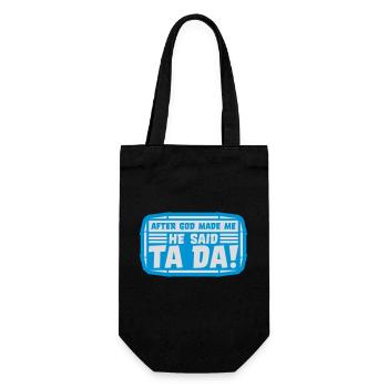 after god made me - Gift Bag for Bottles - black - Front