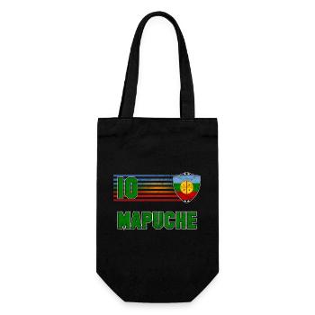 Mapuche Fußball Mannschaft - Geschenkbeutel für Flaschen - Schwarz - Vorne