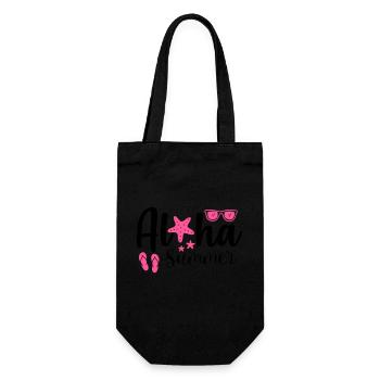aloha summer - Geschenkbeutel für Flaschen - Schwarz - Vorne