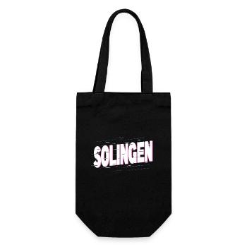 Solingen Deutschland Stadt Schrift Heimat Liebe - Geschenkbeutel für Flaschen - Schwarz - Vorne