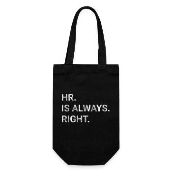 HR Is Always Right - Gift Bag for Bottles - black - Front
