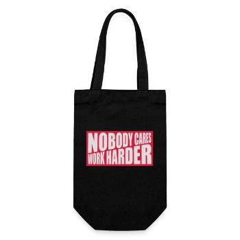 nobody cares work harder - Gift Bag for Bottles - black - Front