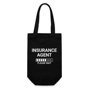 Insurance Agent Loading Please Wait - Gift Bag for Bottles - black - Front