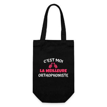 meilleure orthophoniste / cadeau orthophoniste - Sac à bouteille - noir - Devant