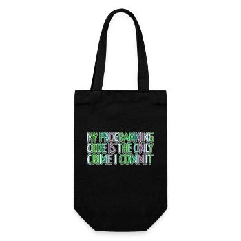 computer language jokes present backend developer - Geschenkbeutel für Flaschen - Schwarz - Vorne