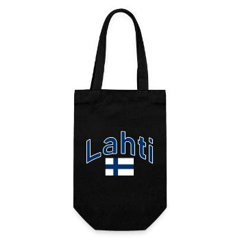 Drapeau finlandais de Lahti - Sac à bouteille - noir - Devant