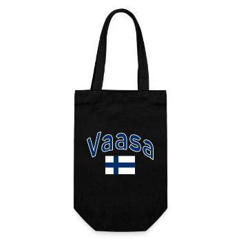 Vaasa drapeau finlandais - Sac à bouteille - noir - Devant