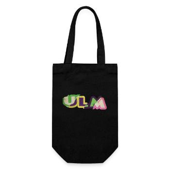 Ulm Deutschland Stadt Schrift Punk Retro - Geschenkbeutel für Flaschen - Schwarz - Vorne