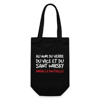 Au Nom Du Verre Du Vice Et Du Saint Whisky - Sac à bouteille - noir - Devant