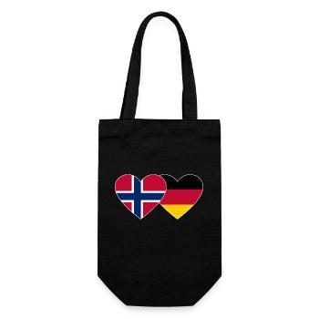 Norway Germany Flag Heart - Gift Bag for Bottles - black - Front