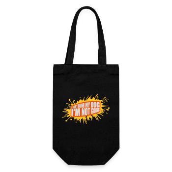 bring my dog quote - Gift Bag for Bottles - black - Front