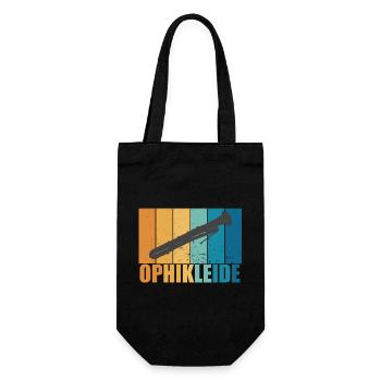 Ophikleide Vintage Musiker Instrument Geschenk - Geschenkbeutel für Flaschen - Schwarz - Vorne
