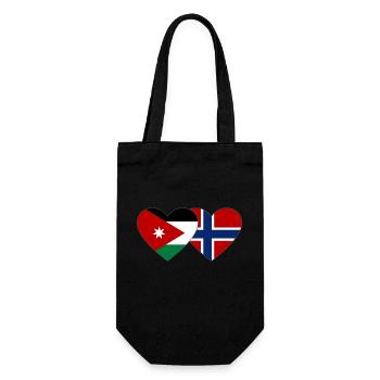 Jordaniend Norvège Flag Coeur - Sac à bouteille - noir - Devant