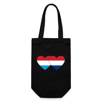 Luxembourg Holland Flag Heart - Sac à bouteille - noir - Devant