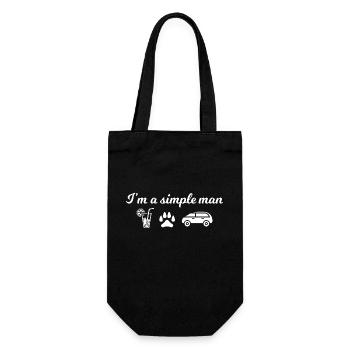 Dog Hund - Geschenkbeutel für Flaschen - Schwarz - Vorne