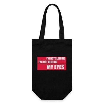 im not sleeping Zitat - Geschenkbeutel für Flaschen - Schwarz - Vorne